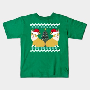 Cute Christmas Corgi Santa Kids T-Shirt